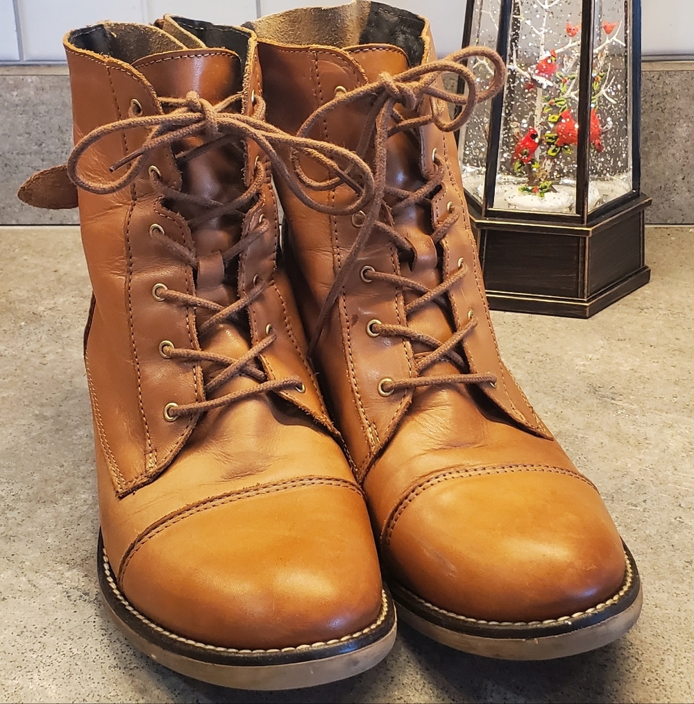 Aldo Brown Leather Ankle Boots